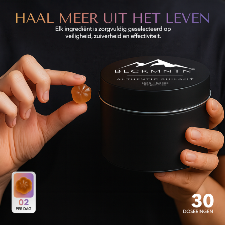 NIEUW | Authentic Shilajit Gummies Gold | 60 PCS
